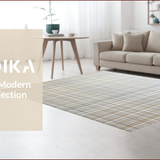 Ultra Soft Area Rug, Non Slip, Stain Resistant, Washable Area Rugs for Living Room, Bedroom, Stylish Fringed Vintage Motif(Beige)