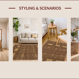 Ultra Soft Area Rug, Non Slip, Stain Resistant, Washable Area Rugs for Living Room, Bedroom, Rustic Texas Star Runner(Brown)