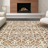 Ultra Soft Area Rug, Non Slip, Stain Resistant, Washable Area Rugs for Living Room, Bedroom, Artful Abstract Rustic Design(Brown)