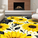 Floral Black Sunflower Aesthetic(Yellow)