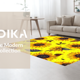 Ultra Soft Area Rug, Non Slip, Stain Resistant, Washable Area Rugs for Living Room, Bedroom, Sunny Rustic Whimsical Touch(Yellow)