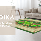 Distinctive Artistic Alligator Motif(Green)