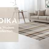 Ultra Soft Area Rug, Non Slip, Stain Resistant, Washable Area Rugs for Living Room, Bedroom, Stylish Monochrome Abstract Design(Beige)