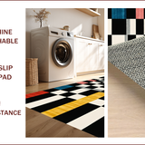 Modern Geometric Checkered Elegance(Black)