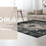 Ultra Soft Area Rug, Non Slip, Stain Resistant, Washable Area Rugs for Living Room, Bedroom, Elegant Ombre Cosmic Design(Gray)