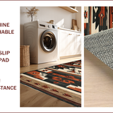 Ultra Soft Area Rug, Non Slip, Stain Resistant, Washable Area Rugs for Living Room, Bedroom, Chic Southwestern Patterned Appeal(Brown)