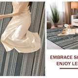 Ultra Soft Area Rug, Non Slip, Stain Resistant, Washable Area Rugs for Living Room, Bedroom, Artistic Ogee Patterned Accent(Gray)