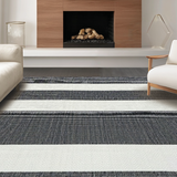 Ultra Soft Area Rug, Non Slip, Stain Resistant, Washable Area Rugs for Living Room, Bedroom, Vibrant Patterned Coastal Design(Gray)