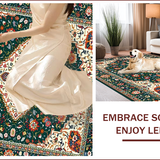 Ultra Soft Area Rug, Non Slip, Stain Resistant, Washable Area Rugs for Living Room, Bedroom, Elegant Spring Garden Aesthetic(Green)