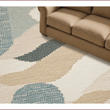 Ultra Soft Area Rug, Non Slip, Stain Resistant, Washable Area Rugs for Living Room, Bedroom, Soft Patterned Texas-Inspired Home Office Carpet(Beige)