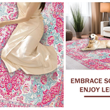 Chic Pink Geometric Motif(White)