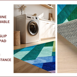 Ultra Soft Area Rug, Non Slip, Stain Resistant, Washable Area Rugs for Living Room, Bedroom, Contemporary Rainbow Dining Room Non-Slip Carpet(Red)