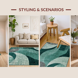 Vibrant Modern Swirling Elements(Green)