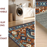 Ultra Soft Area Rug, Non Slip, Stain Resistant, Washable Area Rugs for Living Room, Bedroom, Contemporary Abstract Geometric Style(Brown)