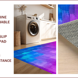 Ultra Soft Area Rug, Non Slip, Stain Resistant, Washable Area Rugs for Living Room, Bedroom, Fluffy Rainbow Tie-Dye(Red)