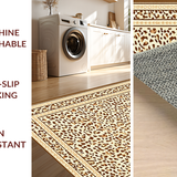 Ultra Soft Area Rug, Non Slip, Stain Resistant, Washable Area Rugs for Living Room, Bedroom, Sophisticated Neutral Animal Design(Beige)