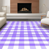 Ultra Soft Area Rug, Non Slip, Stain Resistant, Washable Area Rugs for Living Room, Bedroom, Lively Abstract Lattice Color Fusion(Purple)