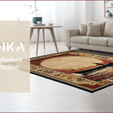 Ultra Soft Area Rug, Non Slip, Stain Resistant, Washable Area Rugs for Living Room, Bedroom, Charming Nautical Catch Design(Beige)