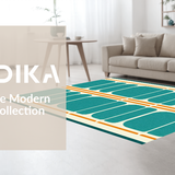 Teal Orange Artistic Stripes(Green)