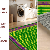 Festive Abstract Colorful Layering(Green)