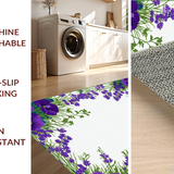 Ultra Soft Area Rug, Non Slip, Stain Resistant, Washable Area Rugs for Living Room, Bedroom, Elegant Geometric Color Fusion(Purple)