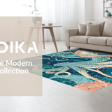 Ultra Soft Area Rug, Non Slip, Stain Resistant, Washable Area Rugs for Living Room, Bedroom, Whimsical Octopus Tentacle Area Rug:  Ocean-Inspired Home Decor(Blue)