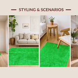 Ultra Soft Area Rug, Non Slip, Stain Resistant, Washable Area Rugs for Living Room, Bedroom, Eclectic Tropical Animal Pattern Mix(Green)