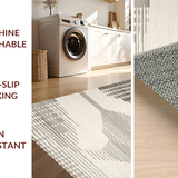Ultra Soft Area Rug, Non Slip, Stain Resistant, Washable Area Rugs for Living Room, Bedroom, Artistic Subtle Animal Texture(Gray)