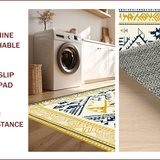 Ultra Soft Area Rug, Non Slip, Stain Resistant, Washable Area Rugs for Living Room, Bedroom, Artistic Boho Geometric Fusion(Yellow)