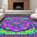 Ultra Soft Area Rug, Non Slip, Stain Resistant, Washable Area Rugs for Living Room, Bedroom, Ethereal Kaleidoscopic Pattern Play(Purple)