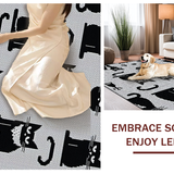 Charming Quirky Feline Art(Black)