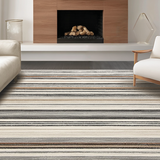 Ultra Soft Area Rug, Non Slip, Stain Resistant, Washable Area Rugs for Living Room, Bedroom, Artful Modern Earthy Composition(Gray)