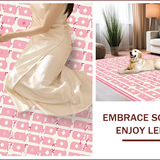 Ultra Soft Area Rug, Non Slip, Stain Resistant, Washable Area Rugs for Living Room, Bedroom, Preppy Pastel Bow Aesthetic(Pink)