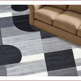 Ultra Soft Area Rug, Non Slip, Stain Resistant, Washable Area Rugs for Living Room, Bedroom, Contemporary Minimalist Linear Design(Gray)