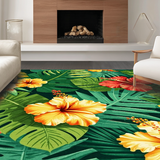 Ultra Soft Area Rug, Non Slip, Stain Resistant, Washable Area Rugs for Living Room, Bedroom, Dynamic Nature-Inspired Artistry(Green)