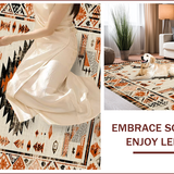 Ultra Soft Area Rug, Non Slip, Stain Resistant, Washable Area Rugs for Living Room, Bedroom, Rustic Vintage Tiled Aesthetic(Beige)