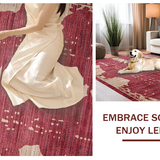Ultra Soft Area Rug, Non Slip, Stain Resistant, Washable Area Rugs for Living Room, Bedroom, Unique Animal Print Boho Vibe(Red)
