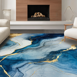 Elegant Curvilinear Blue Tones(Blue)