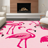 Ultra Soft Area Rug, Non Slip, Stain Resistant, Washable Area Rugs for Living Room, Bedroom, Adorable Youthful Floral Style(Pink)