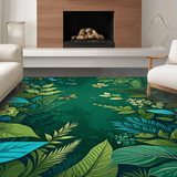Ultra Soft Area Rug, Non Slip, Stain Resistant, Washable Area Rugs for Living Room, Bedroom, Elegant Minimalist Insect Pattern(Green)