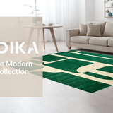 Ultra Soft Area Rug, Non Slip, Stain Resistant, Washable Area Rugs for Living Room, Bedroom, Sleek Nature-Inspired Decorative Elements(Green)