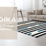 Contemporary Bold Lettering Round Mat(Black)