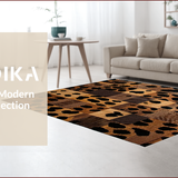 Ultra Soft Area Rug, Non Slip, Stain Resistant, Washable Area Rugs for Living Room, Bedroom, Exotic Multicolor Animal Print(Brown)