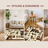 Charming Earthy Abstract Motif(Beige)