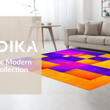 Ultra Soft Area Rug, Non Slip, Stain Resistant, Washable Area Rugs for Living Room, Bedroom, Eye-catching Lively Tiled Arrangement(Purple)