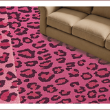 Ultra Soft Area Rug, Non Slip, Stain Resistant, Washable Area Rugs for Living Room, Bedroom, Pink Leopard Print Girls Bedroom Fluffy Rug(Pink)