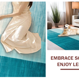 Ultra Soft Area Rug, Non Slip, Stain Resistant, Washable Area Rugs for Living Room, Bedroom, Serene Ombre Tranquil Vibes(Blue)