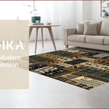 Ultra Soft Area Rug, Non Slip, Stain Resistant, Washable Area Rugs for Living Room, Bedroom, Brown Vintage Cow Print Living Room(Brown)