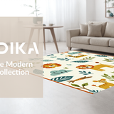 Ultra Soft Area Rug, Non Slip, Stain Resistant, Washable Area Rugs for Living Room, Bedroom, Delightful Animal-Themed Cozy Decor(Ivory)