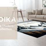 Ultra Soft Area Rug, Non Slip, Stain Resistant, Washable Area Rugs for Living Room, Bedroom, Elegant Moonlit Wilderness Pattern(Gray)